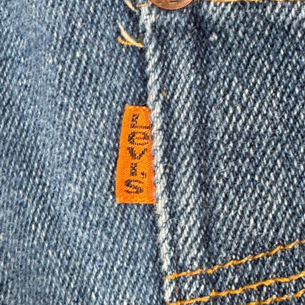 VTG Levi's Orange Tab Jeans Mens 34x28 Blue Flare Denim Talon USA Skosh 90s 549